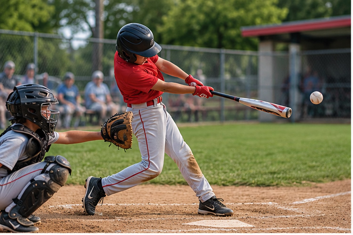 Young baseball player preparing to hit